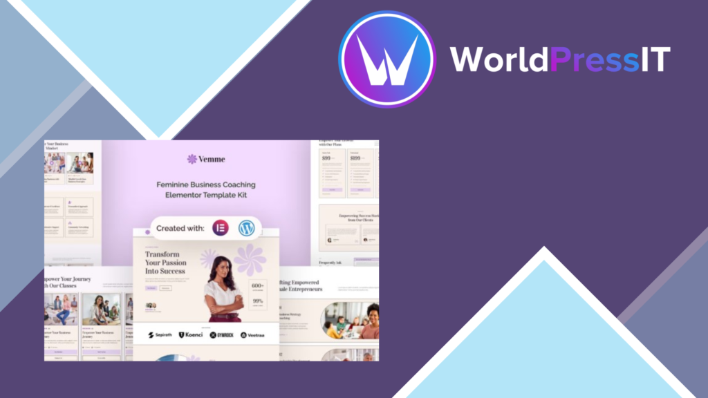 Vemme – Feminine Business Coaching Elementor Template Kit