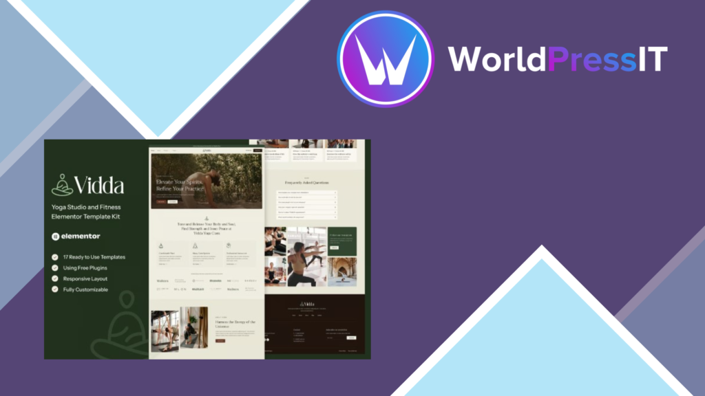 Vidda – Yoga Studio and Fitness Elementor Template Kit