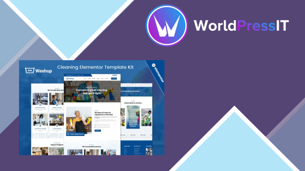 Washup- Cleaning Services Elementor Template Kit