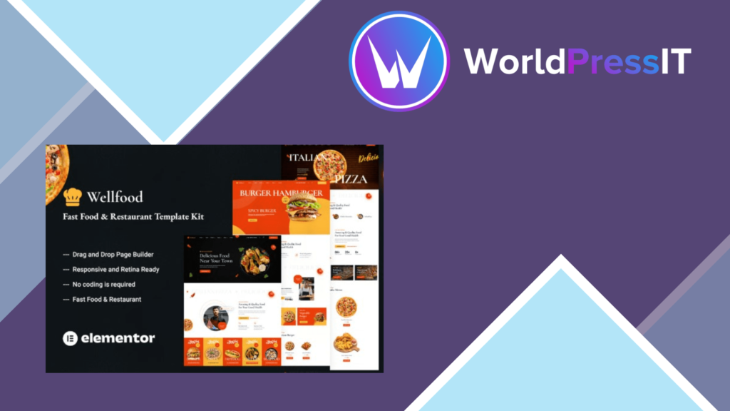 Wellfood – Fast Food and Restaurant Elementor Pro Template Kit