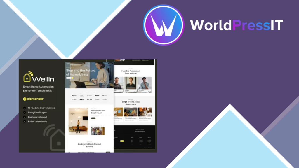 Wellin – Smart Home Automation Elementor Template Kit