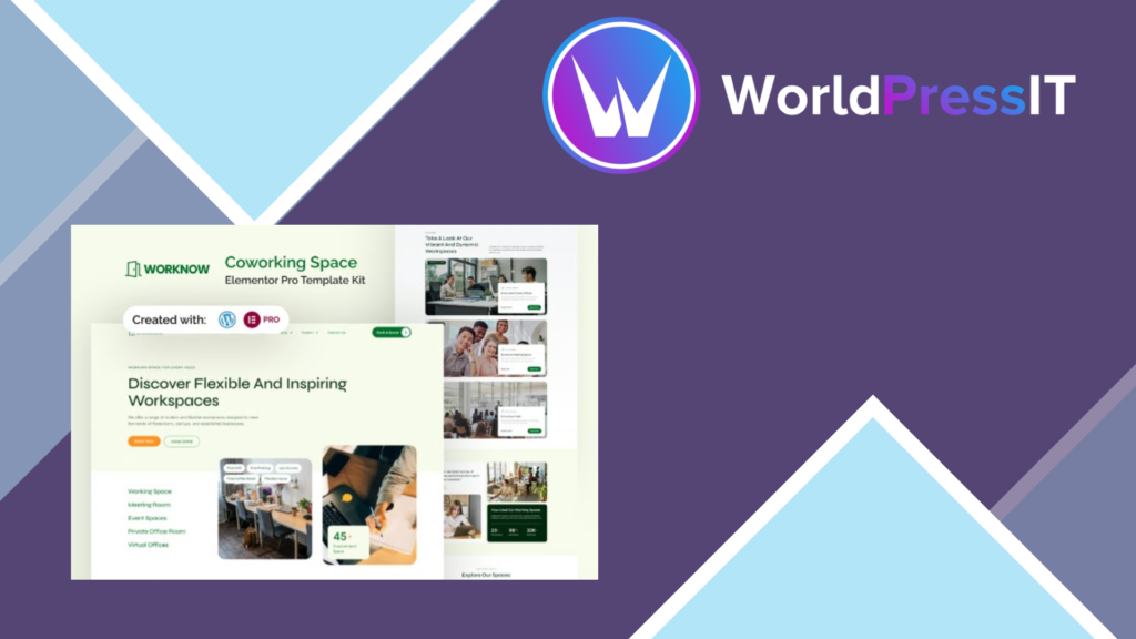 Worknow – Coworking Space Elementor Pro Template Kit