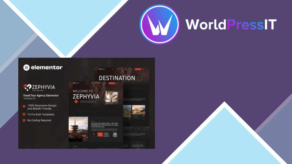 Zephyvia – Travel Tour Agency Elementor Template Kit