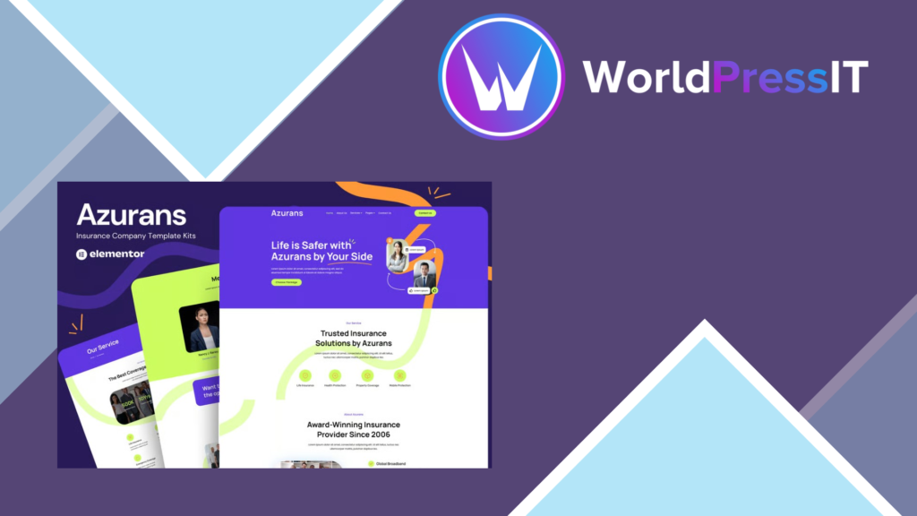 Azurans – Insurance Company Elementor Template Kit