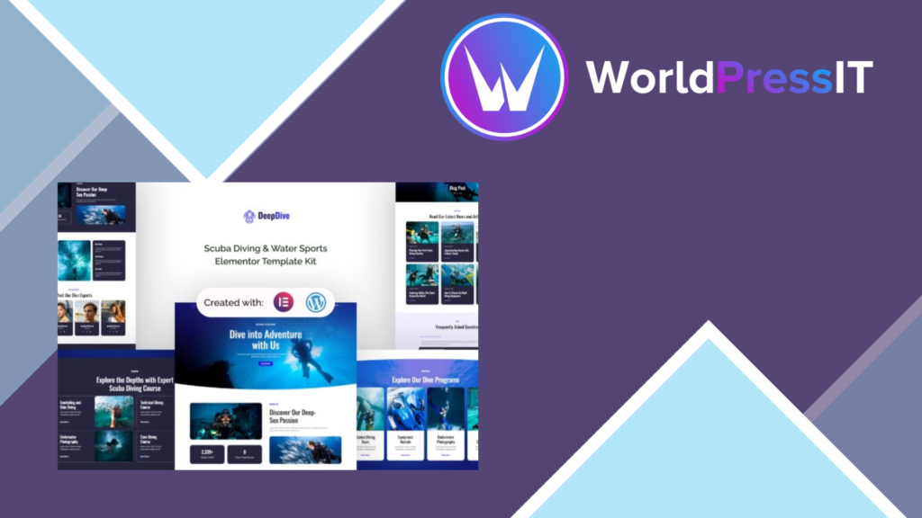 Deepdive – Scuba Diving and Water Sports Elementor Template Kit