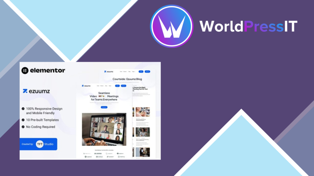 Ezuumz – Video Conferencing and Webinar App Elementor Template Kit
