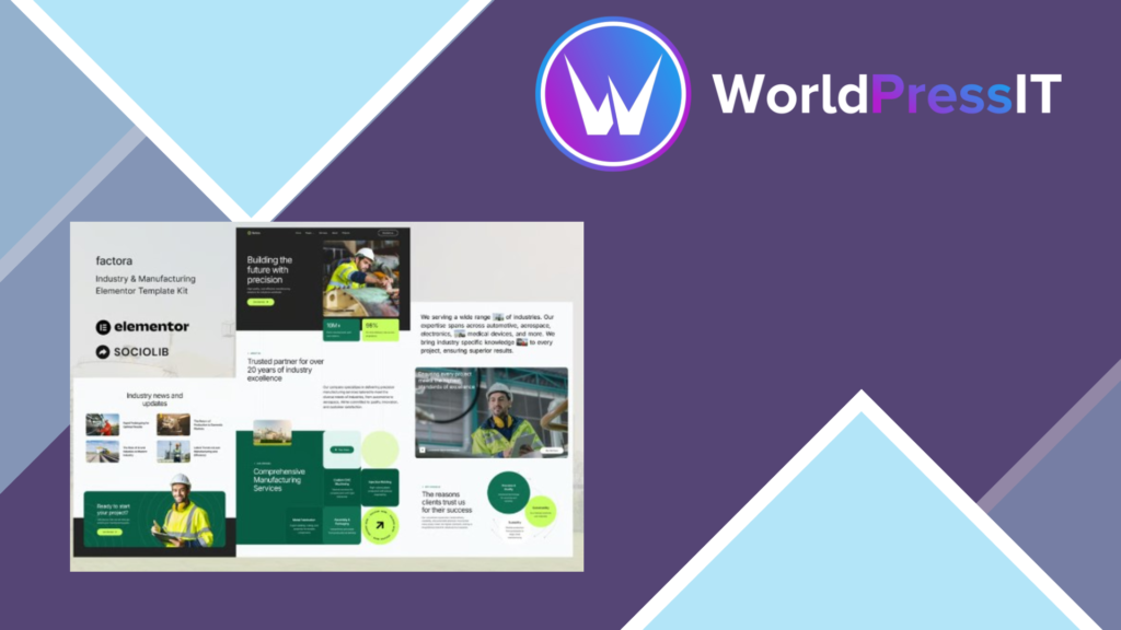 Factora – Industry and Manufacturing Elementor Template Kit