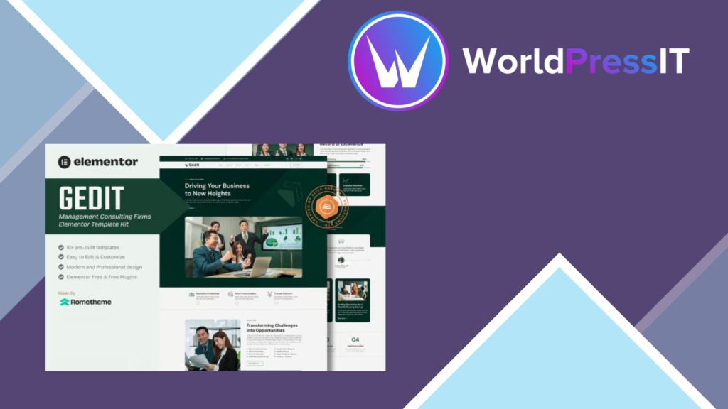 Gedit – Management Consulting Firms Elementor Template Kit