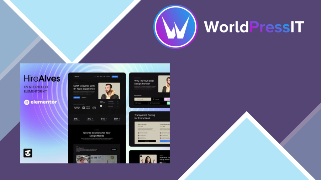 HireAlves – CV and Portfolio Elementor Template Kits