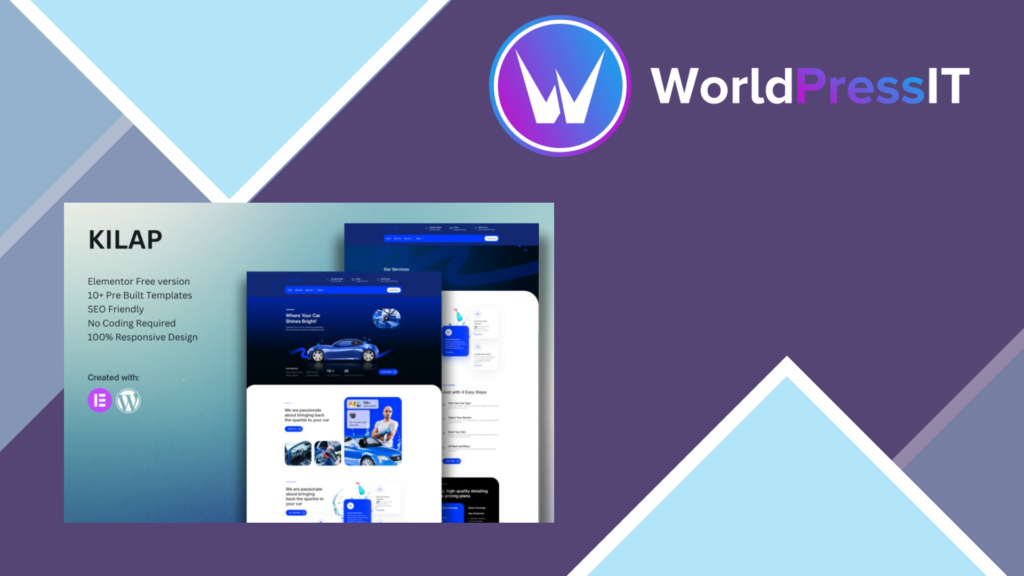 Kilap – Car Wash and Detailing Service Elementor Template Kit