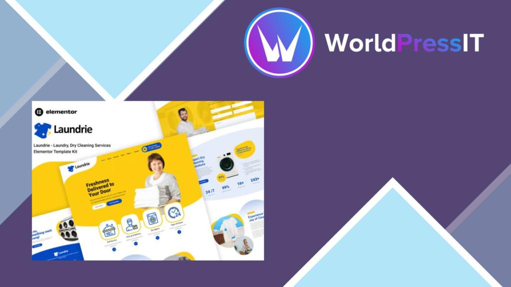 Laundrie – Laundry, Dry Cleaning Services Elementor Template Kit
