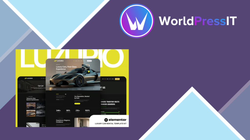 Luzurio – Luxury Car Rental Elementor Template Kit