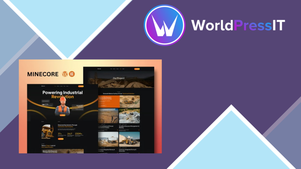 Minecore – Mining and Industry Elementor Template Kit