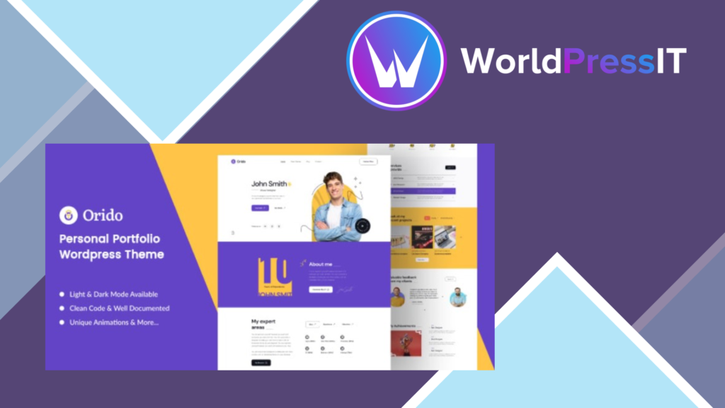 Orido - Personal Portfolio WordPress Theme