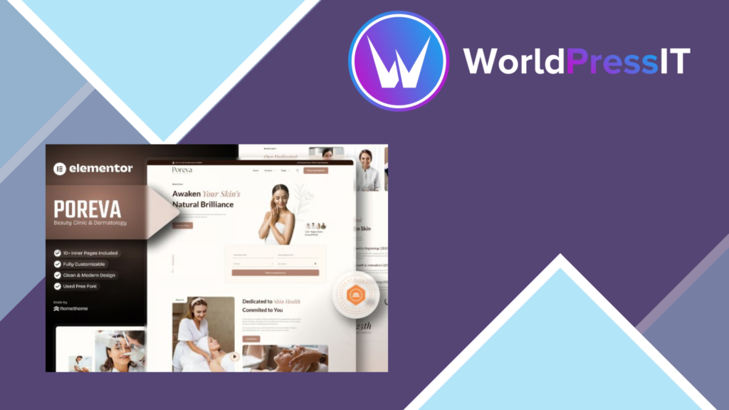 Poreva – Beauty Clinic and Dermatology Elementor Template Kit