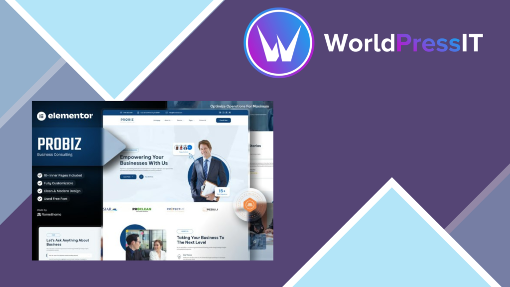 Probiz – Business Consulting Elementor Template Kit