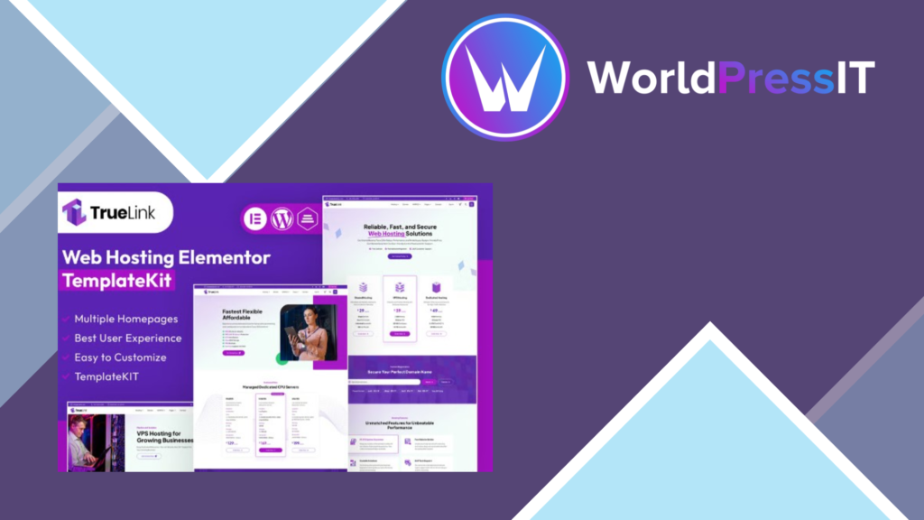 TrueLink – Web Hosting Elementor Template Kit
