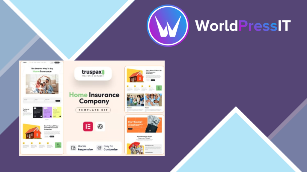 Truspax – Insurance Agency Elementor Template Kit