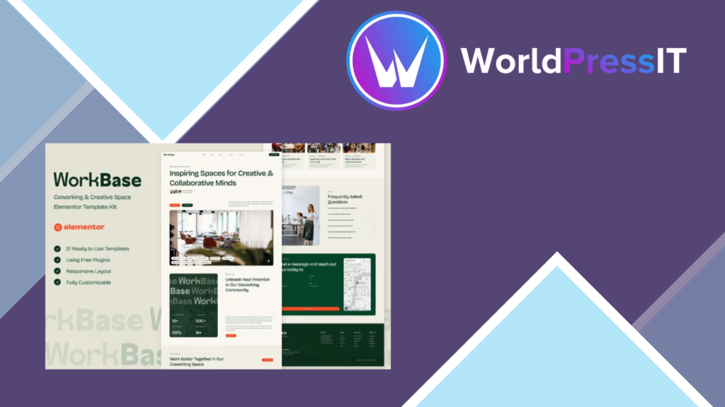 WorkBase – Coworking and Creative Space Elementor Template Kit