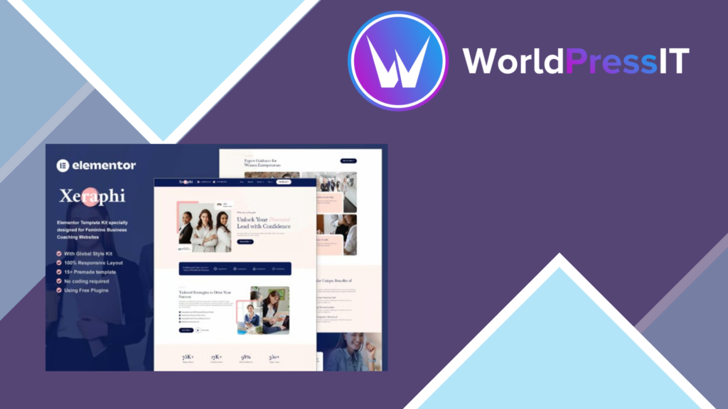 Xeraphi – Feminine Business Coaching Elementor Template Kit