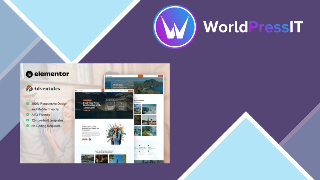 Adventales – Modern Travel Blog Elementor Template Kit
