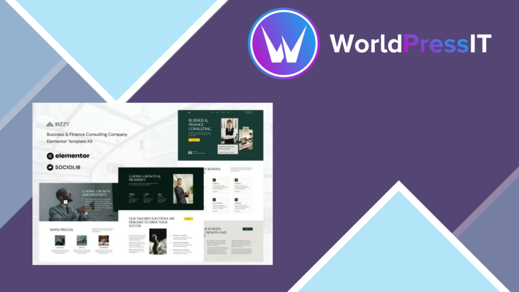 Bizzy – Business and Finance Consulting Company Elementor Template Kit