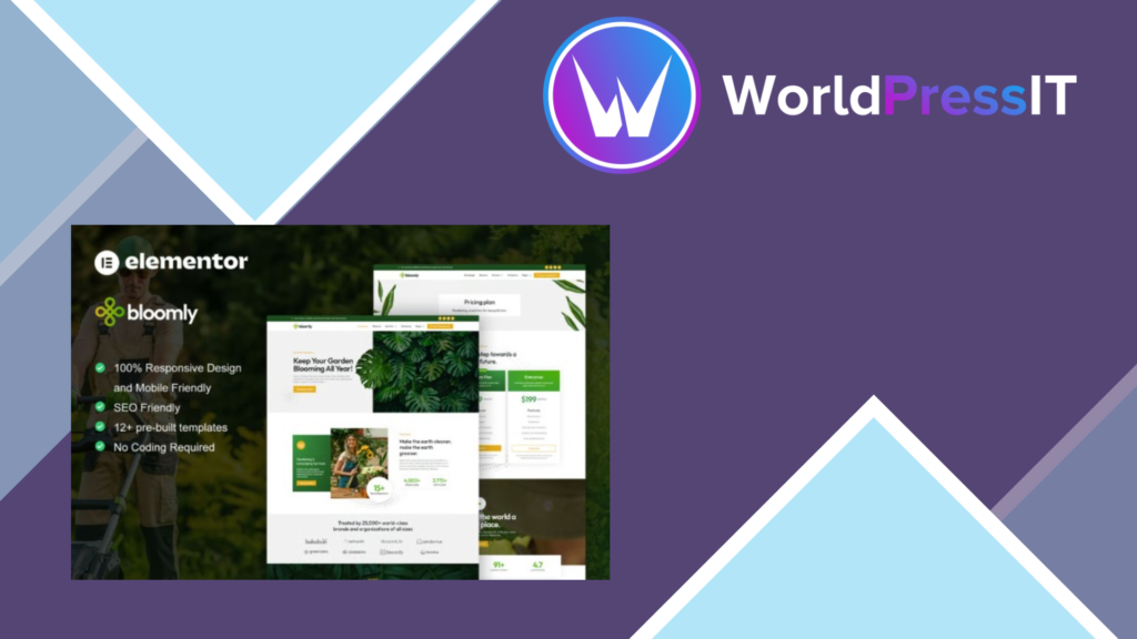 Bloomly – Landscape and Gardening Service Elementor Pro Template Kit