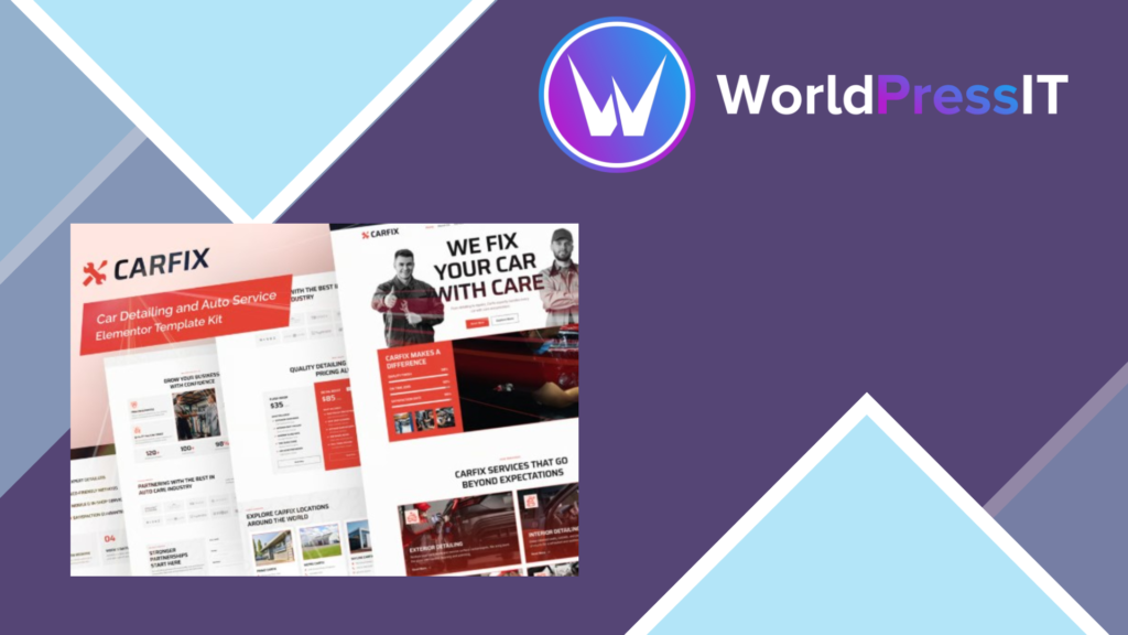 Carfix – Car Detailing and Auto Service Elementor Template Kit