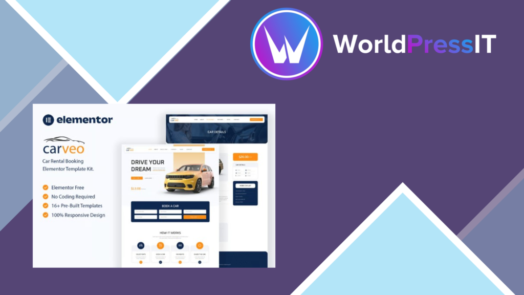 Carveo – Car Rental Elementor Template Kit