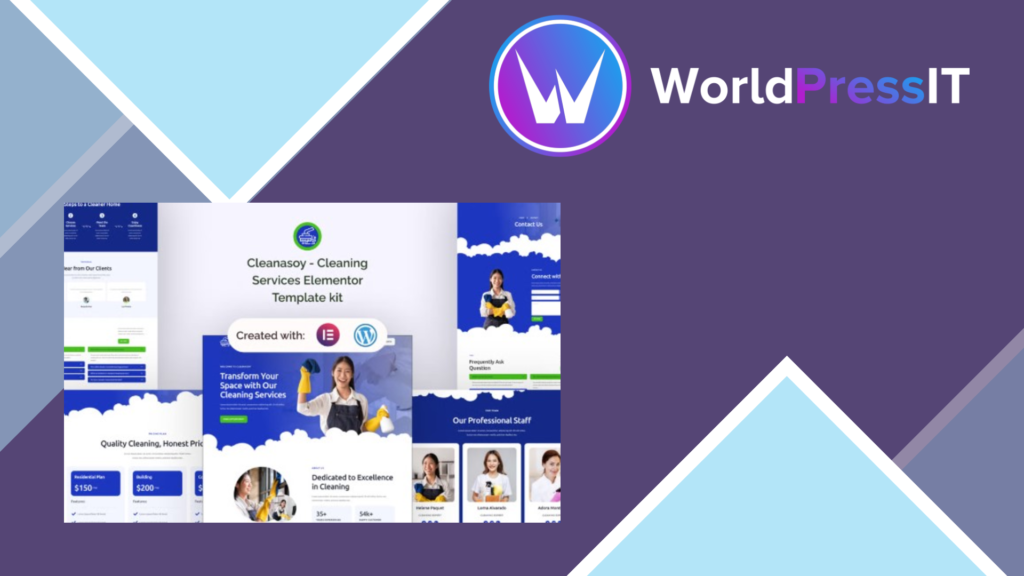 Cleanasoy – Cleaning Services Elementor Template kit