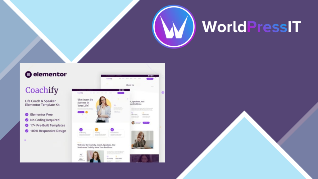 Coachify – Life Coach and Speaker Elementor Template Kit