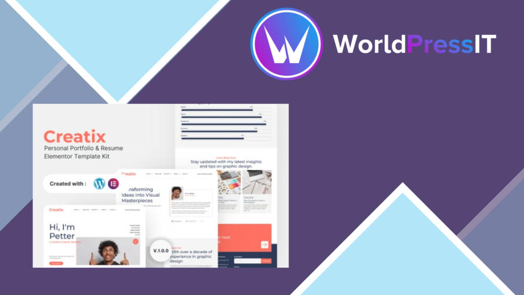 Creatix – Personal Portfolio and Resume Elementor Template Kit