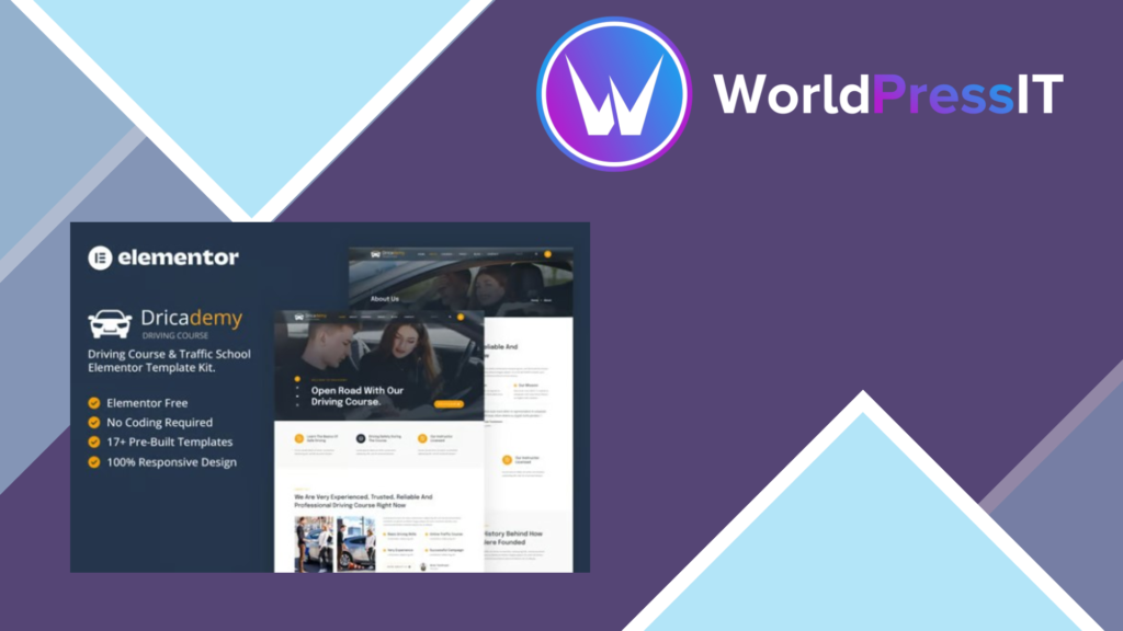 Dricademy – Driving Course and Traffic School Elementor Template Kit