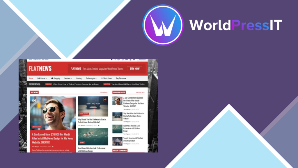 FlatNews – Responsive Magazine WordPress Theme