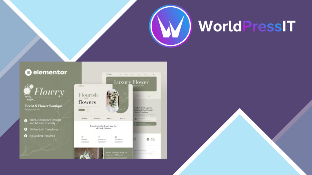 Flowry – Florist and Flower Boutique Elementor Template Kit