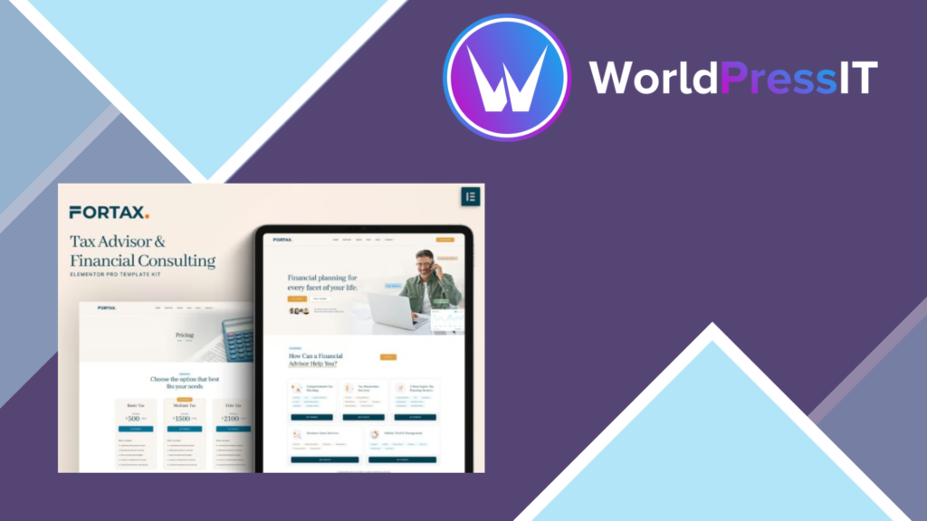 Fortax – Tax Advisor and Financial Consulting Elementor Template Kit