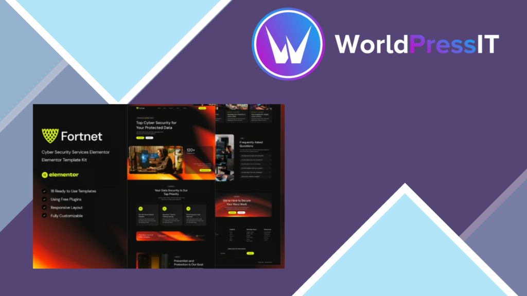 Fortnet – Cyber Security Services Elementor Template Kit