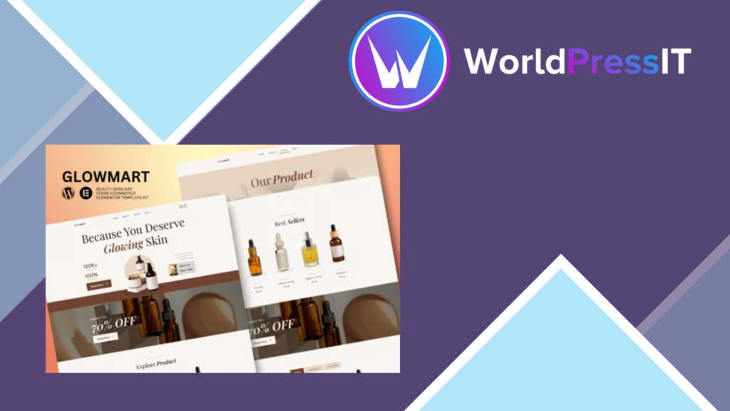 Glowmart – Beauty Cosmestics and Skincare Ecommerce Elementor Template Kit