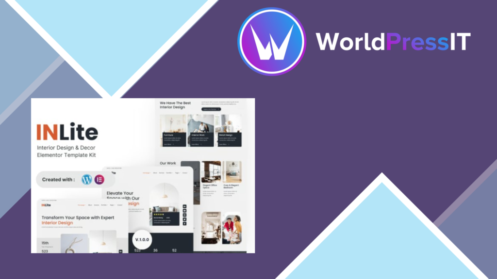 Inlite – Interior Design and Decor Elementor Template Kit