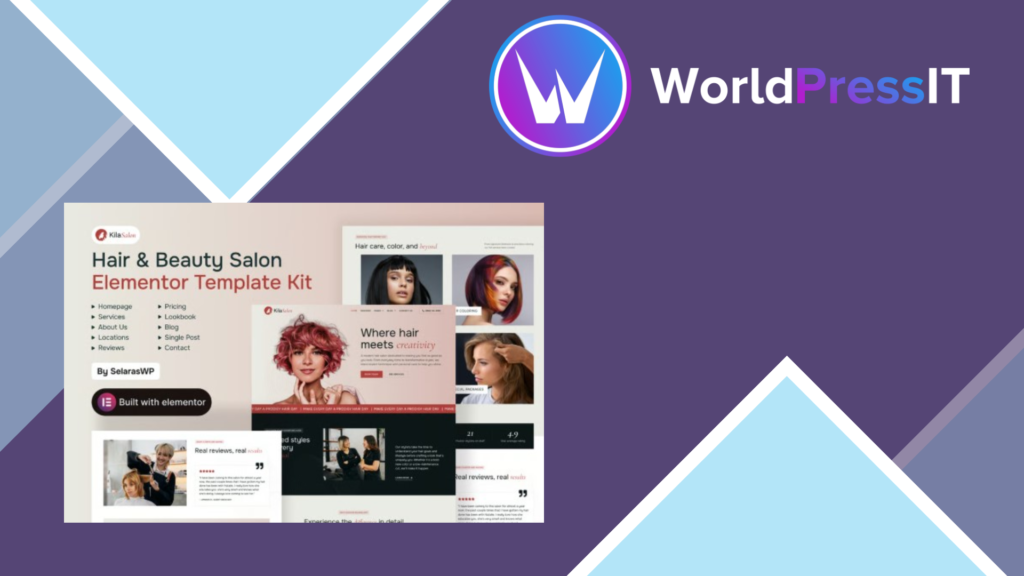 KilaSalon – Hair and Beauty Salon Elementor Template Kit