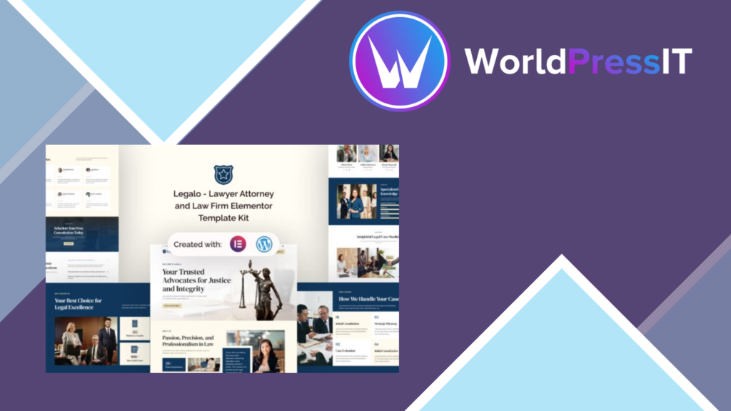 Legalo – Lawyer Attorney and Law Firm Elementor Template Kit