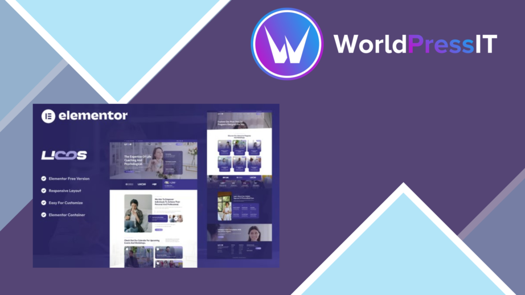 Licos – Life Coach and Psychologist Services Elementor Template Kit
