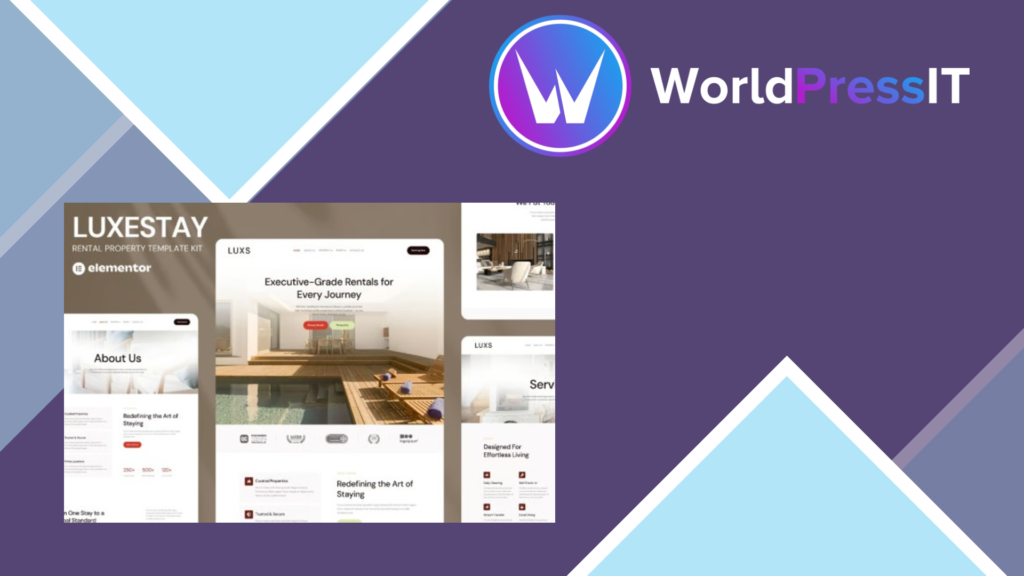LuxeStay – Rental Property Elementor Template Kit