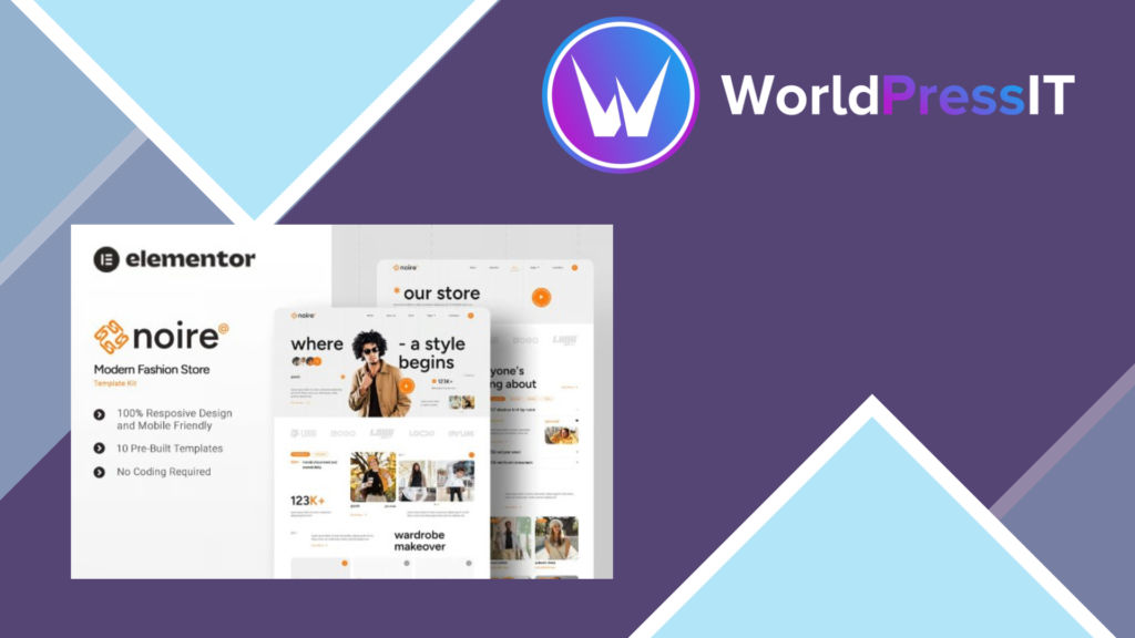 Noire – Modern Fashion Store Elementor Template Kit