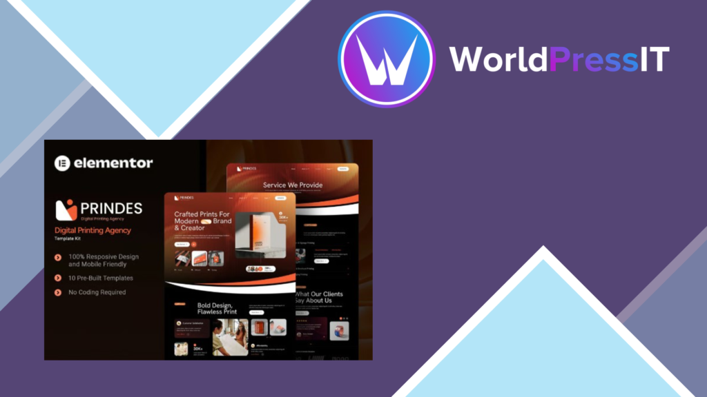 Prindes – Digital Printing Agency Elementor Template Kit