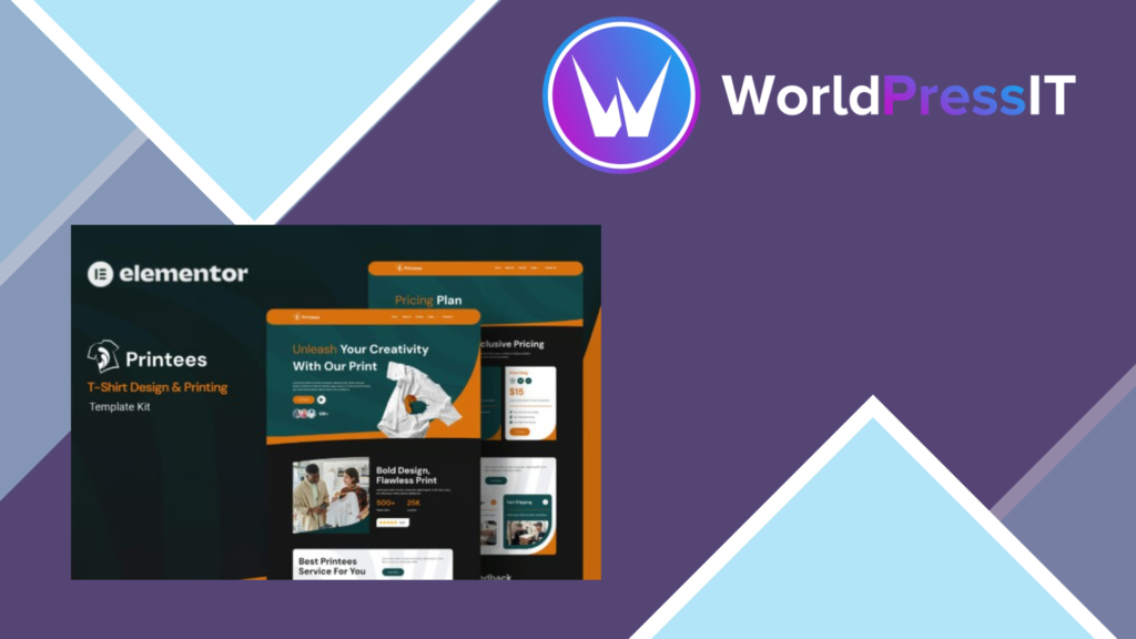 Printees – T-Shirt Design and Printing Elementor Template Kit