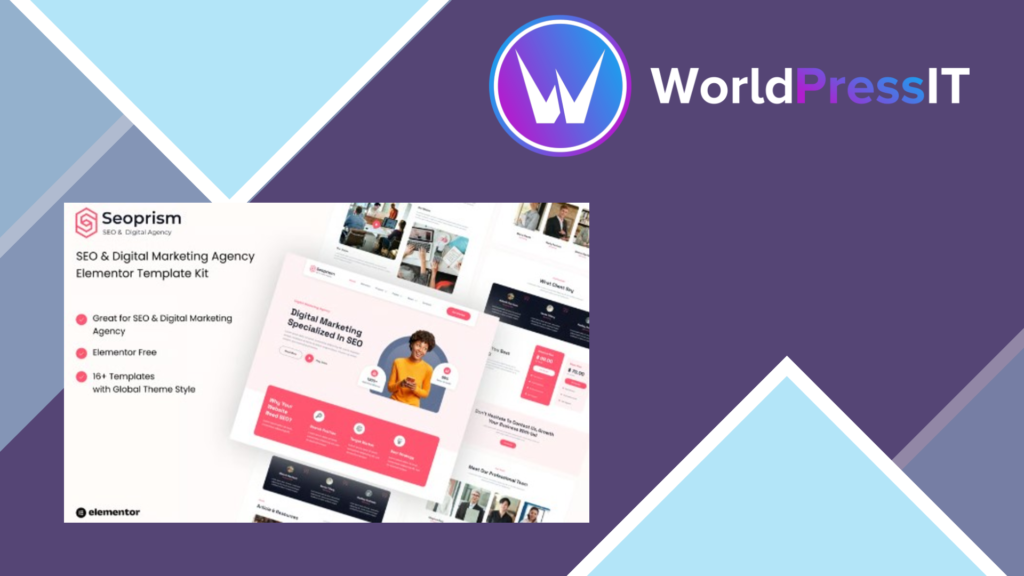 Seoprism – SEO and Digital Agency Elementor Template Kit
