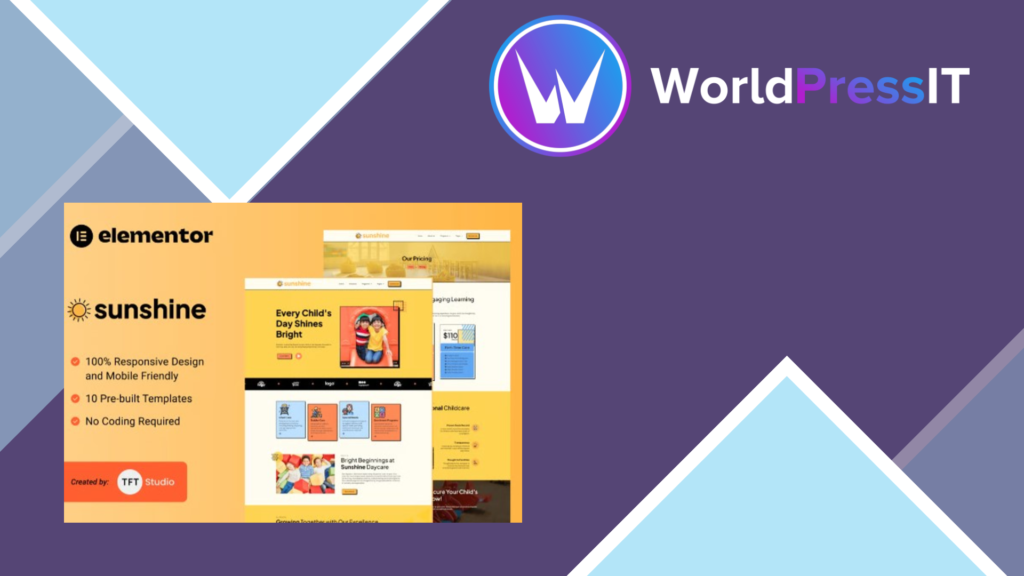 Sunshine – Cheerful Daycare Elementor Template Kit