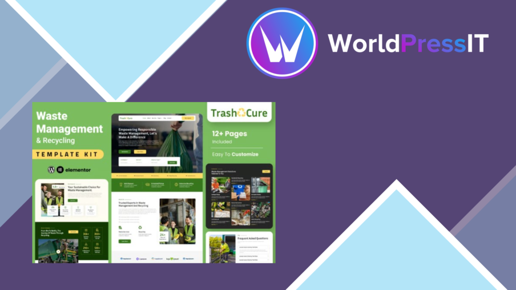 Trashcure – Waste Management and Recycling Service Elementor Template Kit