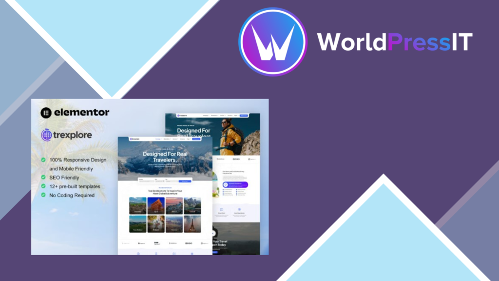 Trexplore – Travel and Tour Agency Elementor Pro Template Kit